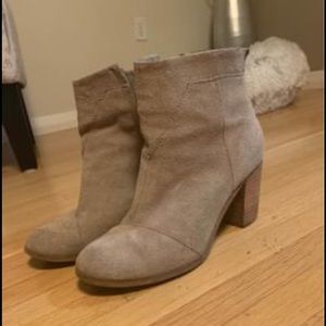 Toms Booties. Size 8. Suede.